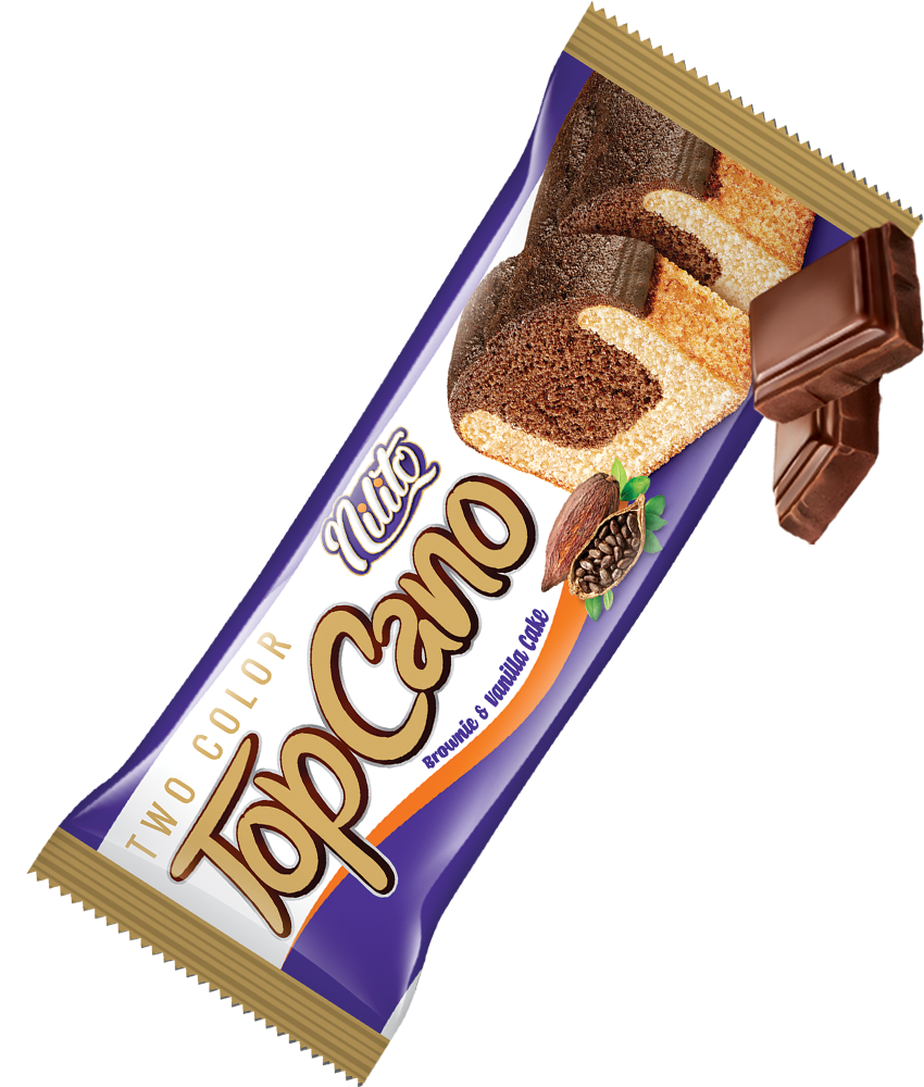 کیک دورنگ کاکائویی  و وانیلی تاپ کانو