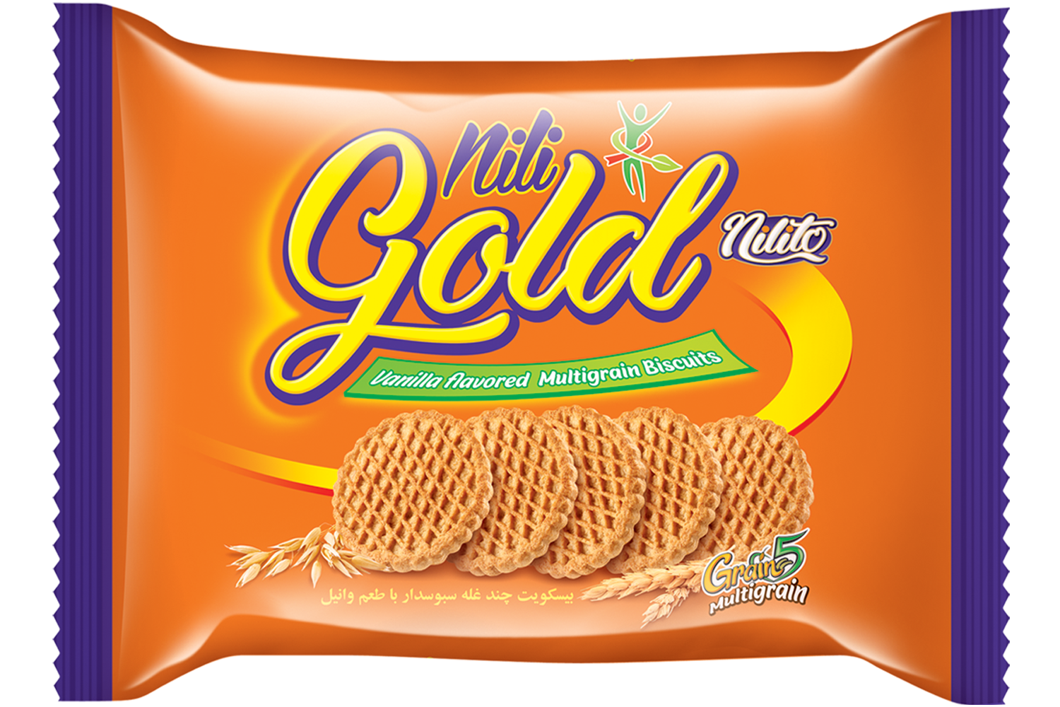 بیسکوئیت چند غله نیلی گلد پذیرایی