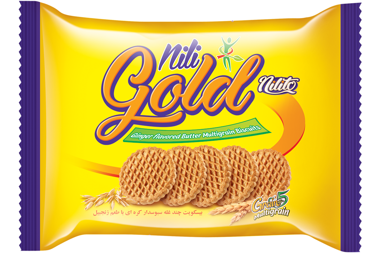 بیسکوئیت چند غله نیلی گلد پذیرایی