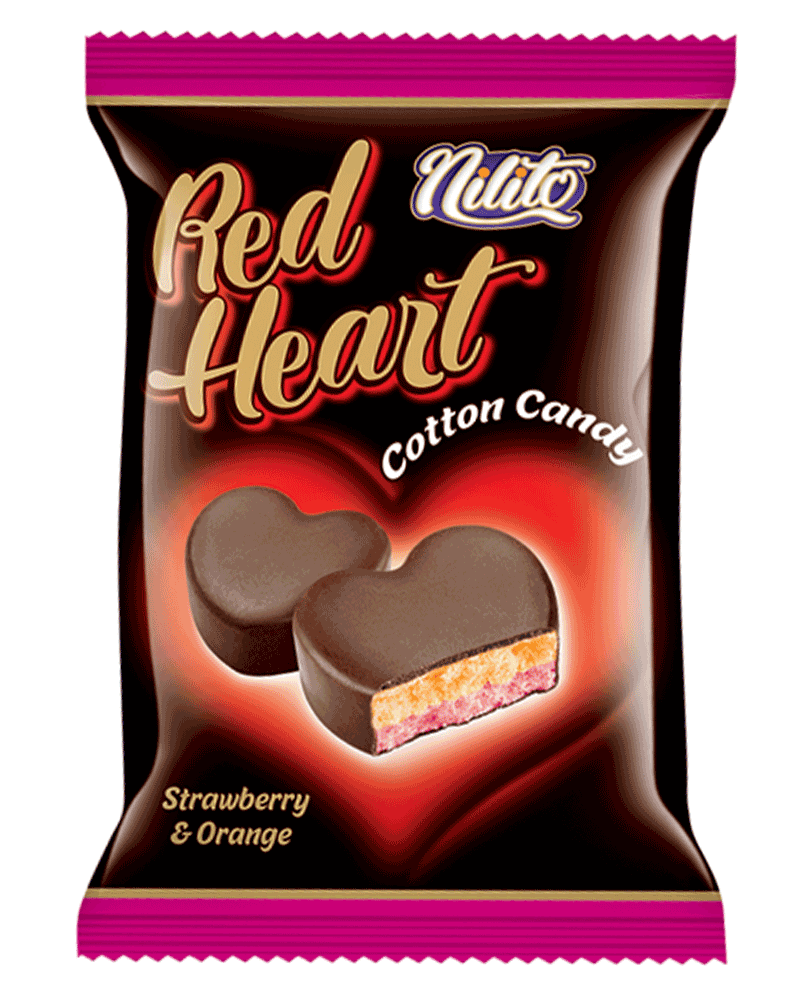 پشمک قلبی دو رنگ