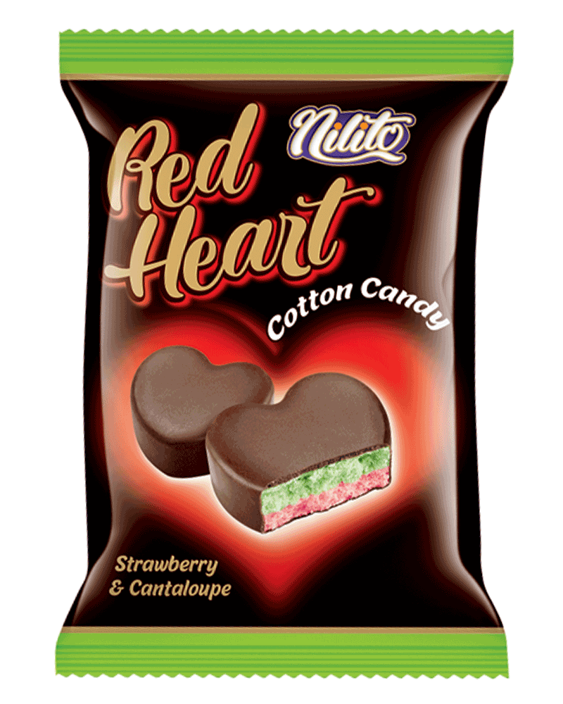 پشمک قلبی دو رنگ