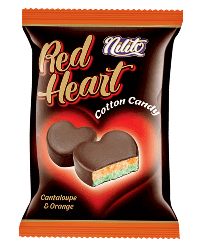 پشمک قلبی دو رنگ